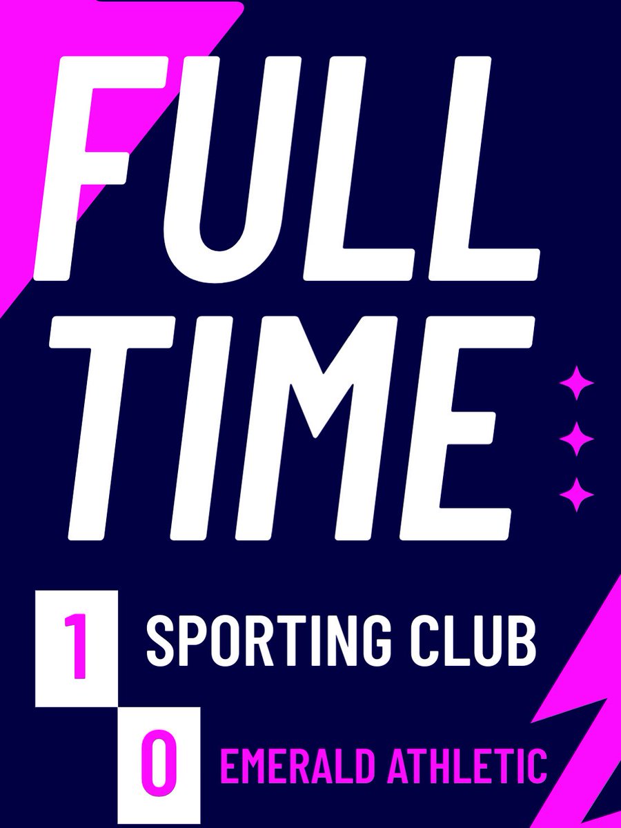 SportingClub123's tweet photo. Our final pre season friendly ends in our first win!! Another tough test against a very good @EmeraldAthletic side which sets us up for our first game next week away against Hamilton Rangers in the league. A great header from Joel being the difference. UP THE SPORTING 🖤💙 https://t.co/S5gqo27DbL