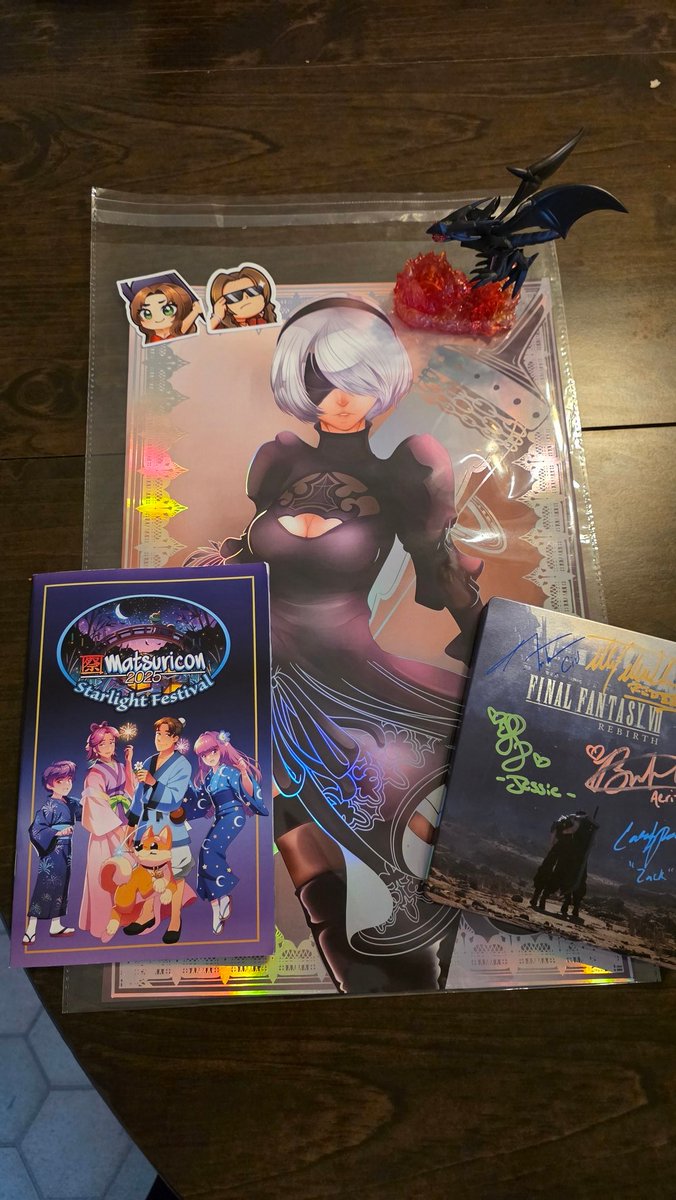 GamingTrine's tweet photo. Matsuricon 2025 was a blast! ❤️W / @Sabbiechan05. Lots of Autographs and finally got to meet Briana White and Caleb Pierce! https://t.co/cLMj9MZwon