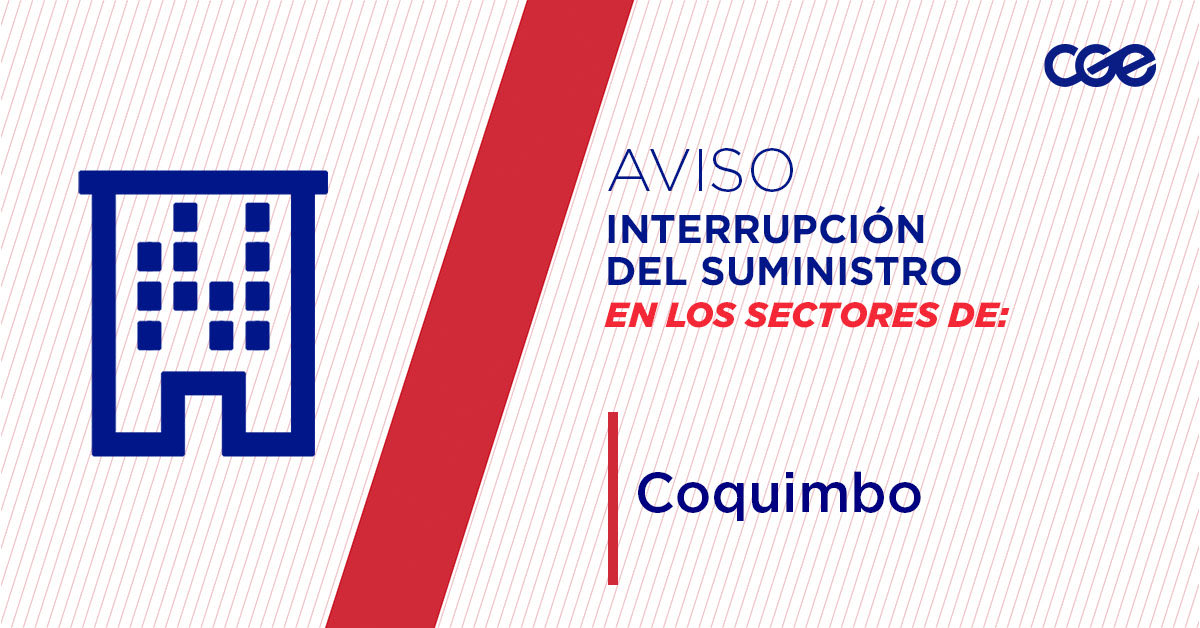 Informamos a nuestros clientes de los sectores de Las Lilas, Los Alelies, Los Tulipanes, Los Diamelos; en la comuna de #Coquimbo, la interrupción del suministro eléctrico. Nuestro personal de emergencia ya está informado.