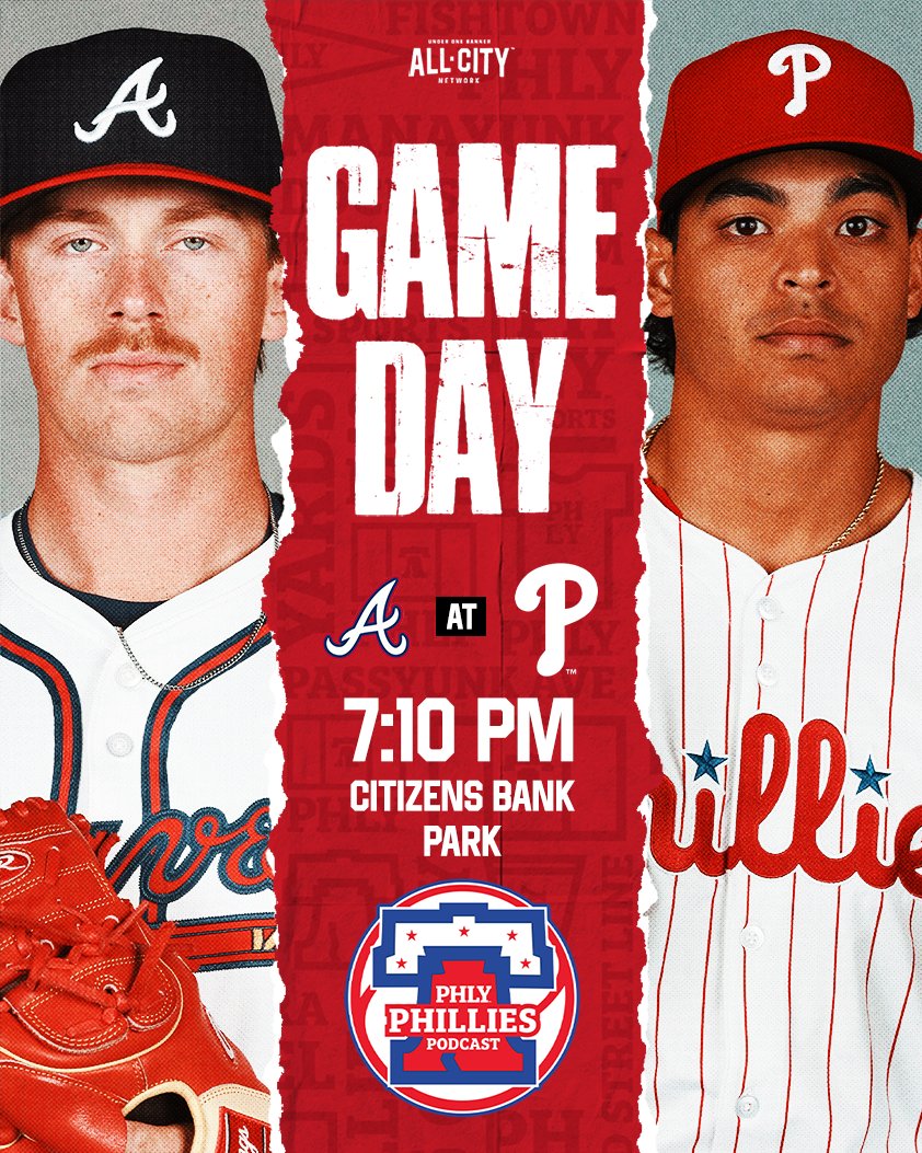 PHLY Phillies (@phly_phillies) on Twitter photo A 4-game sweep and the 80th win of the season are on the line tonight, as the Phillies and Braves do battle one final time in 2025.
Game 137: Luzardo vs Waldrep
7:10pm first pitch A 4-game sweep and the 80th win of the season are on the line tonight, as the Phillies and Braves do battle one final time in 2025.
Game 137: Luzardo vs Waldrep
7:10pm first pitch