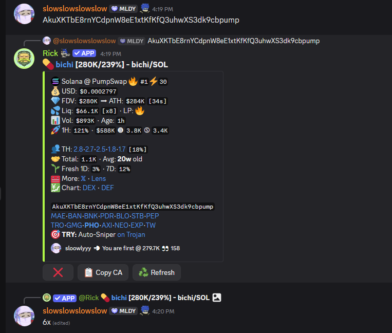 Calm before the storm  
  
Made enough for gas, thx for the KOL bro <a href="/sloowwlyyy/">slowslowslowslowִ ࣪𖤐 (svm/acc)</a> 
↓
AkuXKTbE8rnYCdpnW8eE1xtKfKfQ3uhwXS3dk9cbpump