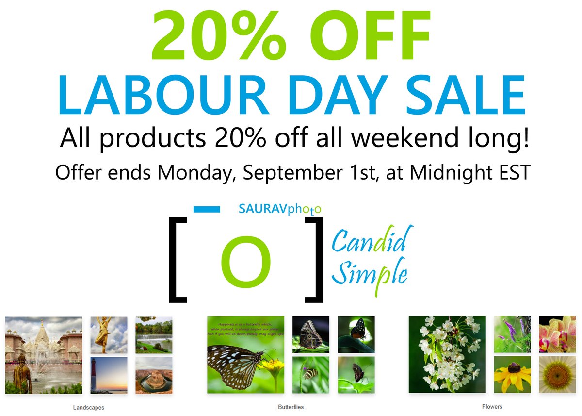 hellosaurav's tweet image. Celebrate Labour Day with art that moves you. All prints and photo products are 20% off all weekend long at my Art store!
Shop now for wall art, canvases, home decor &amp;amp; more 
Offer ends Monday, Sept 1 at Midnight EST
fineartamerica.com/profiles/saura… 
#SauravPhoto #LabourDaySale #ArtSale