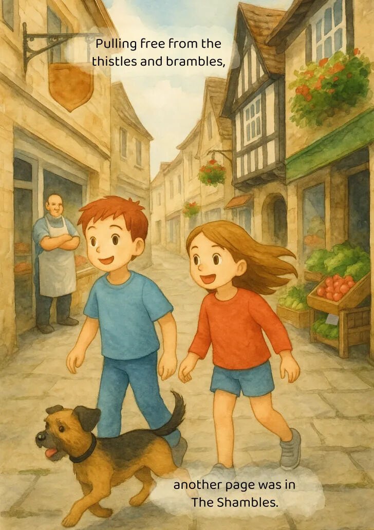 The Shambles is a narrow medieval lane in Bradford-on-Avon. I highly recommend the greengrocer &amp; butchers for fresh food. And the book shop is a lot bigger than you'd think!