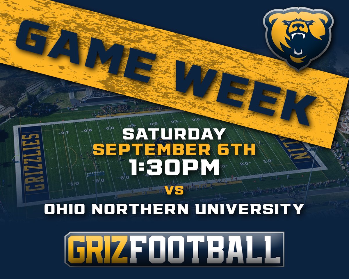 Franklin College Football (@fcgrizfootball) on Twitter photo It's game week! We open the season at home this Saturday as we host Ohio Northern! #BePhasTor #GrizSquad It's game week! We open the season at home this Saturday as we host Ohio Northern! #BePhasTor #GrizSquad