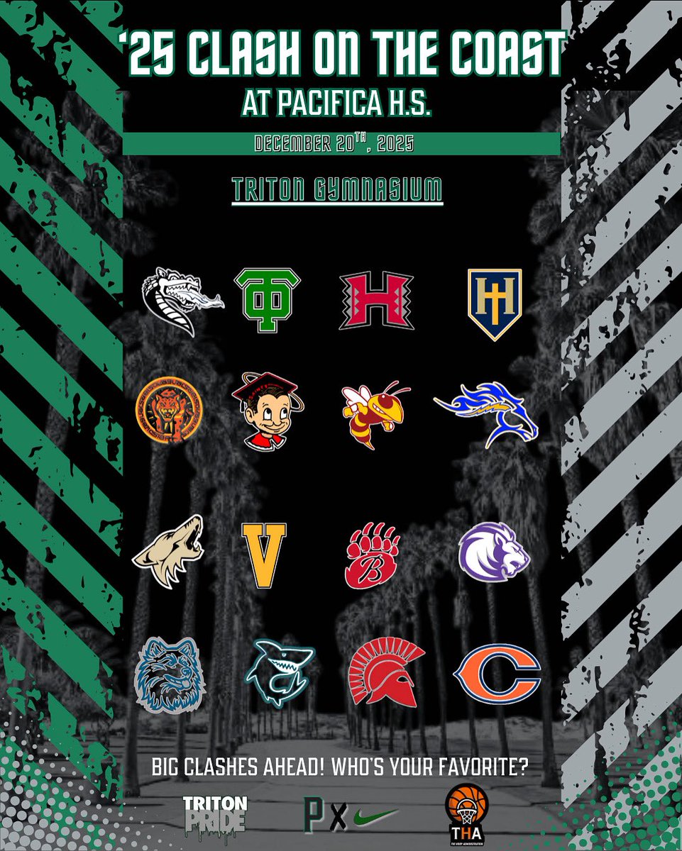 The Schools are set for our 2025 Clash on the Coast Showcase!

🗓️ | December 20

📍| Pacifica H.S.

All Match ups will be set in September. Be ready for a great day of Hoops! Who are your favorites?