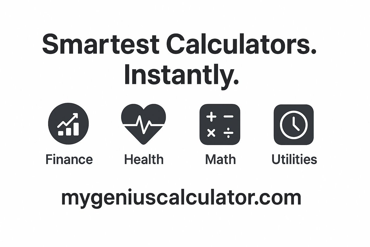 mygeniuscalc's tweet image. Tired of ads, apps &amp;amp; endless scrolling just to solve one formula?
Get instant answers with My Genius Calculator.
🔗 mygeniuscalculator.com