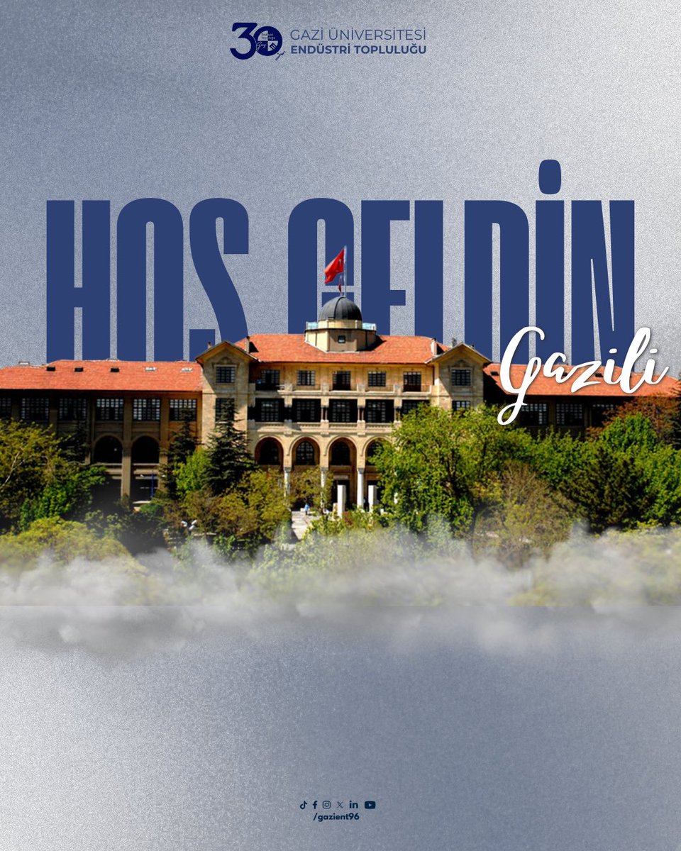 gazient96's tweet photo. Hoş geldin Gazili!
Gazi Üniversitesi Endüstri Mühendisliği ailesine katıldığınız için mutluyuz. Bölümümüzün köklü geleneğini sizlerle birlikte daha da ileriye taşıyacağımıza inanıyoruz. Hepinize başarılarla dolu, verimli ve güzel bir yıl diliyoruz. 💙 https://t.co/5M6X15r4fG