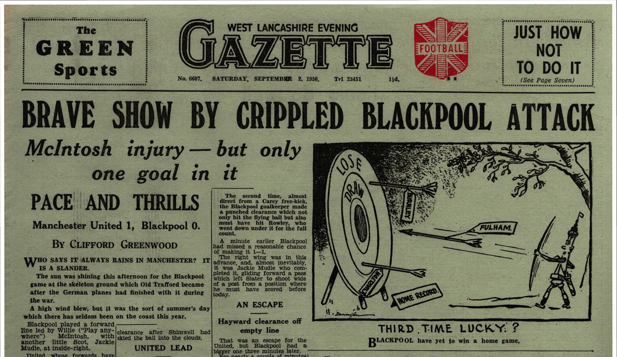 _INOIT's tweet image. 🗓#OnThisDay in 1⃣9⃣5⃣0⃣! #UTMP
⚽️Manchester United 1⃣-0⃣Blackpool
👉BRAVE SHOW BY CRIPPLED BLACKPOOL ATTACK
📰The Green - 7⃣5⃣ years of Seasiders history
👀 Read this & other Green match reports here: tangerines.co.uk/2025/09/2-sept…
🍊@_INOIT | @Blackpoolfc | @ManUtd