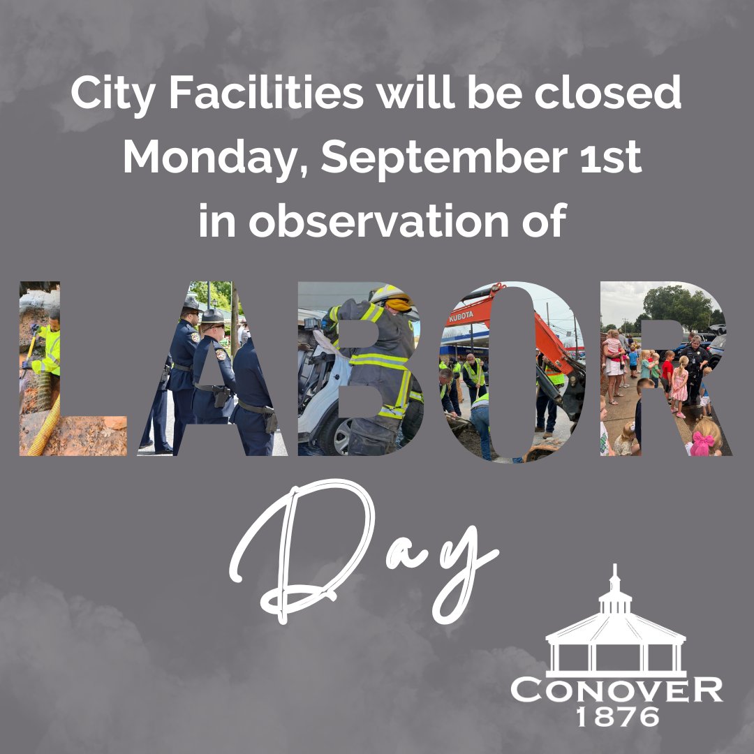 Reminder, City Facilities will be closed Monday September 1, 2025, for Labor Day.

Pay your utility bill and more by visiting conovernc.gov