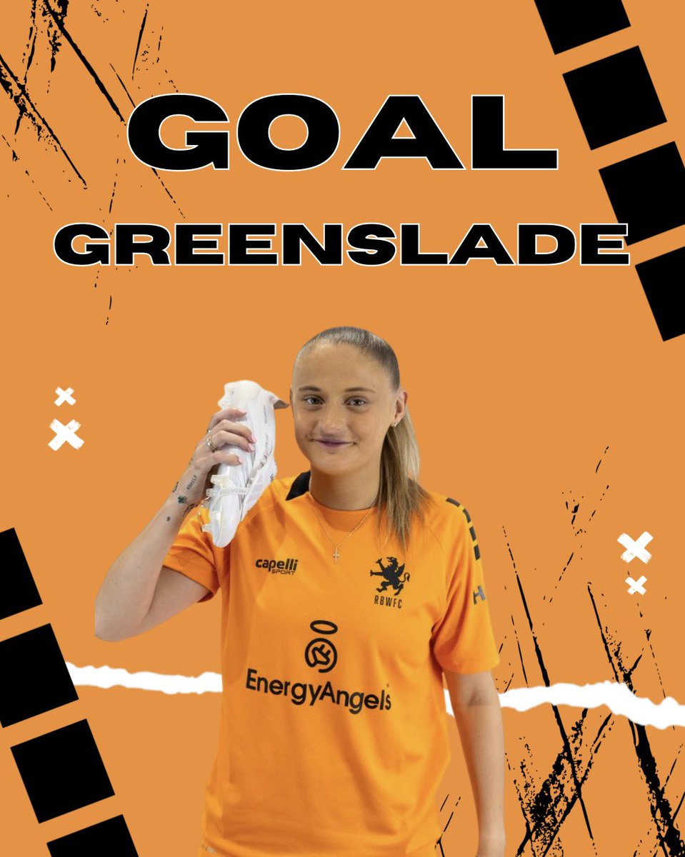 RugbyBoroughWFC's tweet photo. 90’ Greenslade adds a second!

🧡 2-3 ⚫️

#RBWFC https://t.co/vnlOYp6UXi