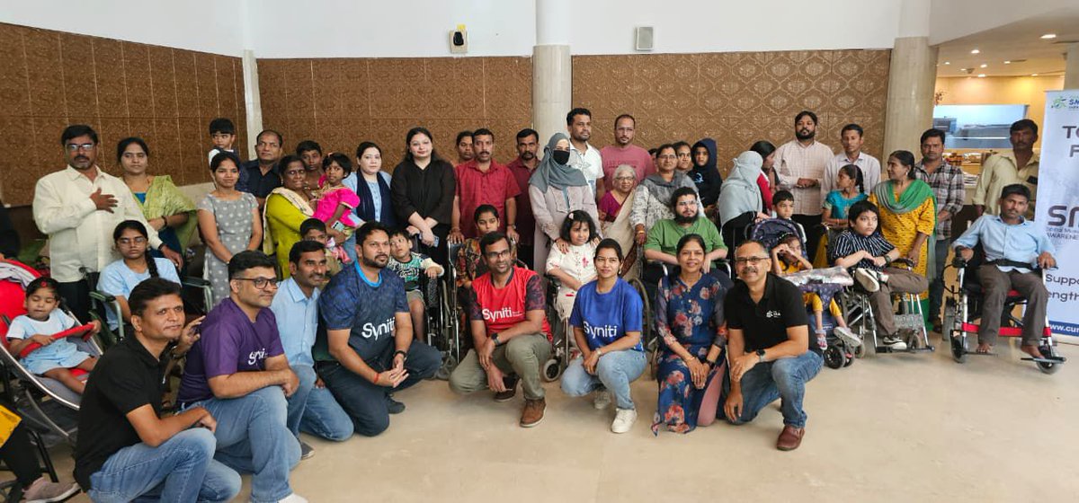 curesmaindia's tweet photo. Cure SMA India thanks @Syniti for distributing essential medical equipment to #SMA warriors in Hyderabad, symbolizing freedom &amp; dignity. 🙏 Together, we are building a future where no child is held back by SMA 💜 #EmpoweringLives #SMAWarriors #HopeAndStrength https://t.co/na1bNkSScC