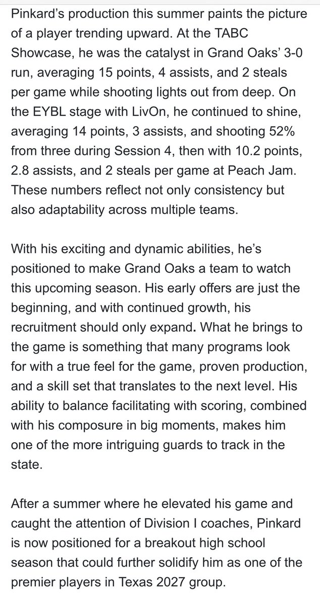 Thanks at <a href="/madehoops/">MADE Hoops</a> for the write up and eval. Gonna be a big season!  <a href="/bigsloan32/">Marcus Sloan</a> <a href="/CoachAstephens/">Anthony Stephens, MBA</a> <a href="/PrepHoopsTX/">Prep Hoops Texas</a> <a href="/TXHSBB/">Texas High School Basketball</a> <a href="/GASOBlue/">Blue Zertuche 🔗</a> <a href="/BJenkins247/">Brandon Jenkins</a> <a href="/JamieShaw5/">Jamie Shaw</a> <a href="/GHAHoops/">Greater Houston Area H🏀🏀ps</a> <a href="/On3sports/">On3</a> <a href="/iFilmHoopers/">Michael Timmins</a> <a href="/djones8301/">Doug Jones</a> <a href="/LivOnBasketball/">LivOn Basketball</a> <a href="/BallSoHardSS/">Ball So Hard</a> <a href="/GrandOaksHoops/">Grand Oaks Basketball</a> <a href="/GASOLyndon/">Lyndon Cook 🔗</a> <a href="/JayFryeNBA/">Jay Frye</a>