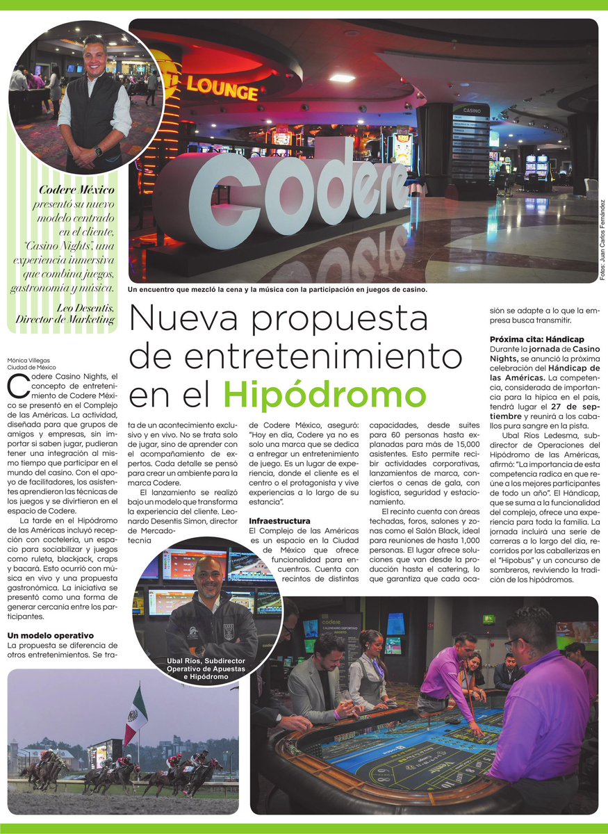 LeoDesentis's tweet photo. Nota

🎲 💃🕺✨ Lanzamos un nuevo concepto para empresas y grupos, una nueva experiencia en Codere México

El pasado 21 de agosto vivimos en el Royal Yak Hipódromo de las Américas la primera edición de Casino Nights para empresas,  grupos o amigos. https://t.co/lclHSKMdux