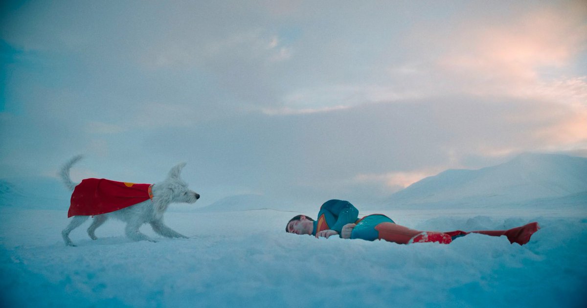 loislaene's tweet image. cinematography of superman (2025)