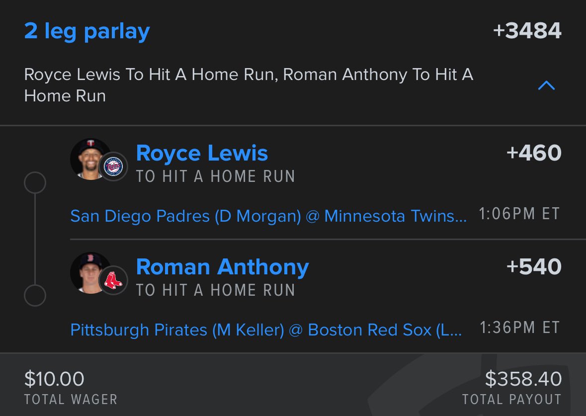 💣 Weak Spot Dinger Pair

🔗: Check out my bet on FanDuel Sportsbook! 
 account.sportsbook.fanduel.com/sportsbook/add…

📊 Provided by <a href="/PropFinderApp/">PropFinder</a>

🎟️ Save 30% on any plan with code “BBROWNDTP”