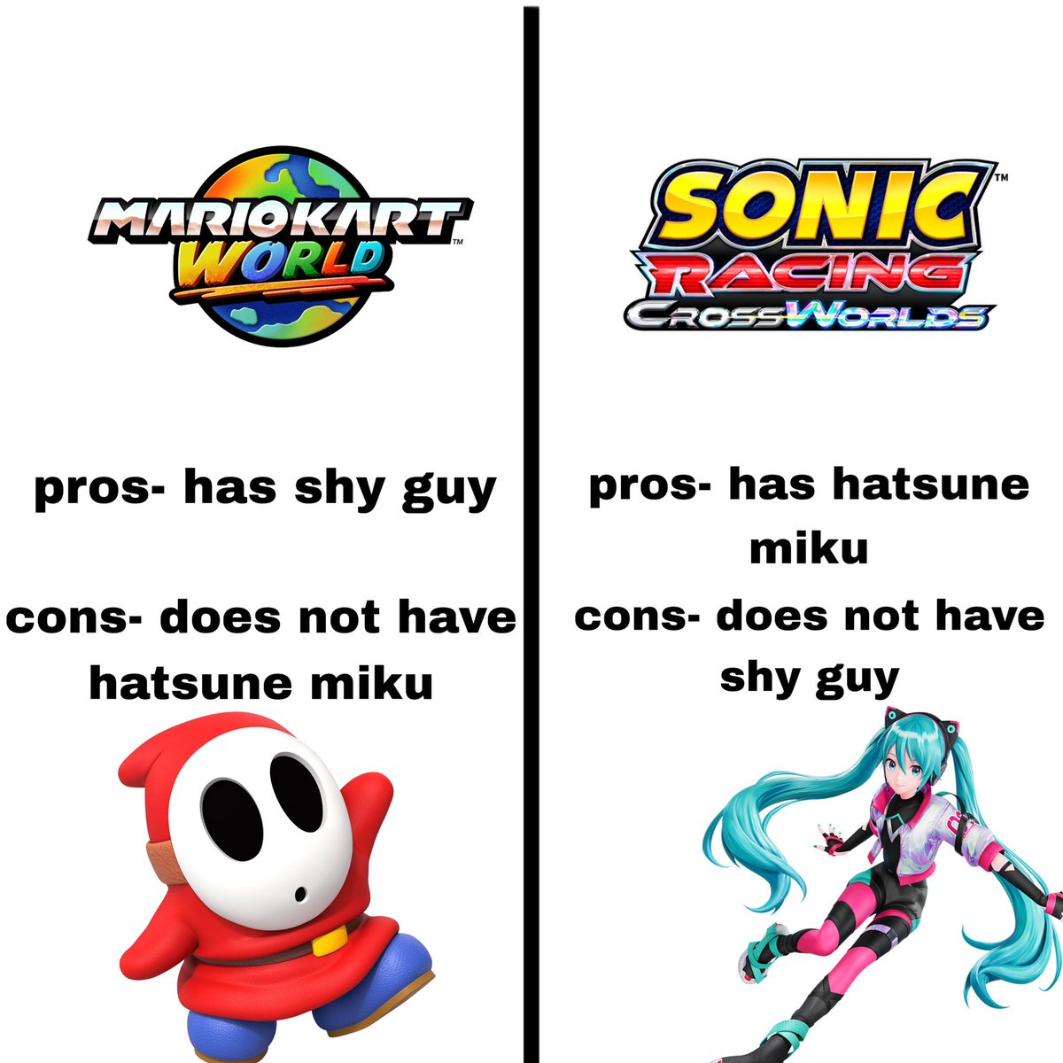 the pros and cons of mario kart world &amp; sonic racing crossworlds