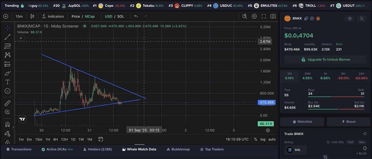 $BNKK Nasdaq tomorrow, heres the community driven coin:

AR63Toj41Z77pB3qawF9cHeLKzqmxBNFoZEUu3QHbonk

Chart looks primed for smart money accumulation then to new ath's