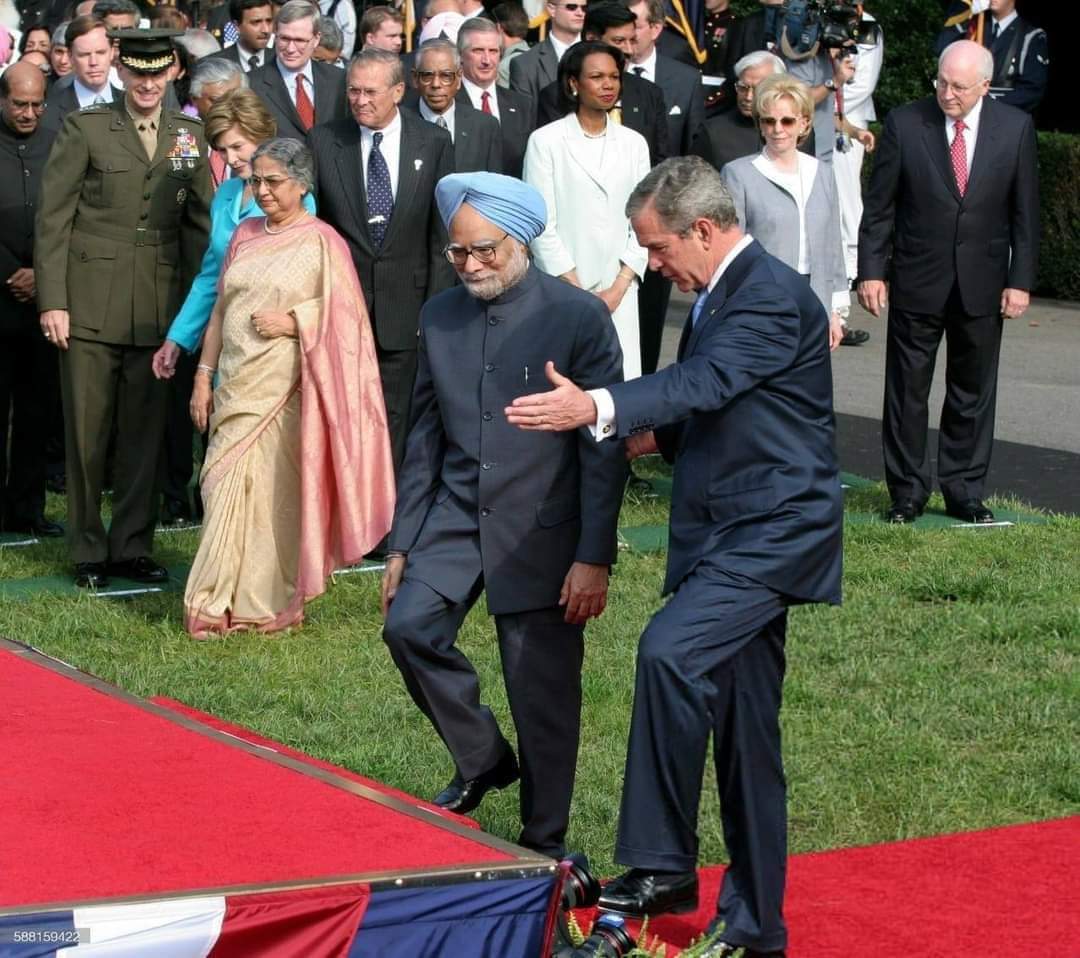Every time Narendra Modi goes abroad or represents India on a global platform, I miss this man.

The aura he used to carry &amp; the respect he used to get from every world leader was unmatchable ✨ 

Forever in our hearts &amp; minds, Dr Manmohan Singh 🫡❤️