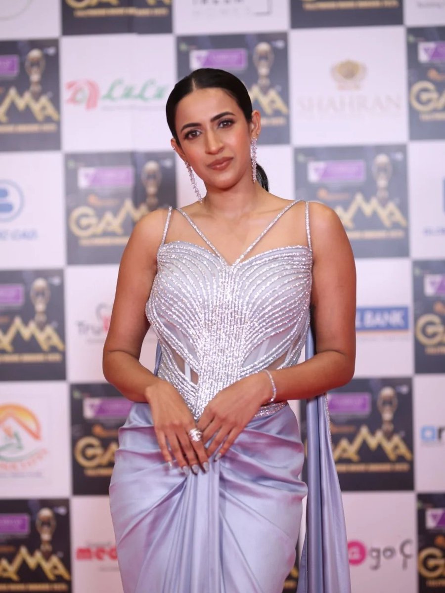 Niharika Konidela at the GAMA Tollywood Movie Awards 2025 🤍🩵✨ #Niharika  #NiharikaKonidela