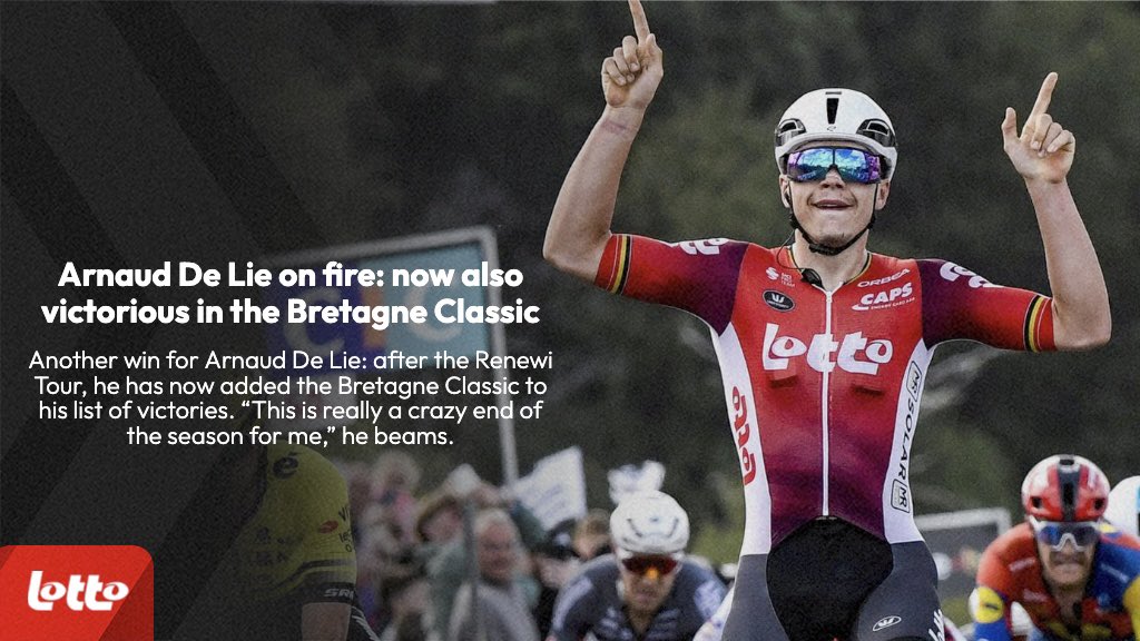🇫🇷 #BretagneClassic

<a href="/Arnaud_De_Lie/">Arnaud De Lie</a> now also victorious in the Bretagne Classic. 🚀🏆

Read more: lottocyclingteam.be/en/news/detail…
