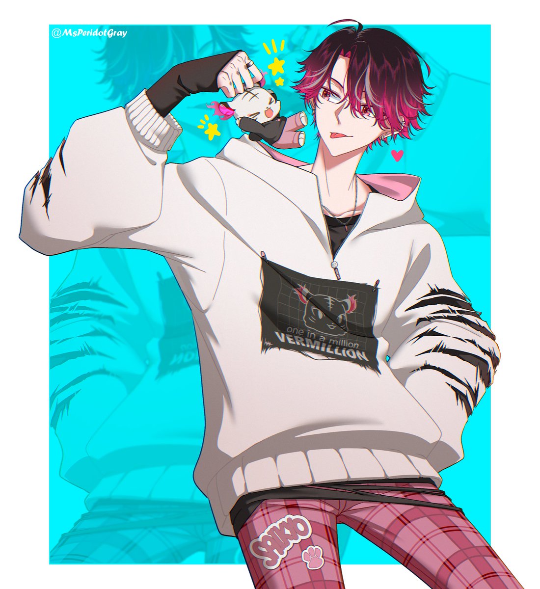 He's giving me cute bad boy type in this outfit 🤭 #Louvergallery #vvoutfit4