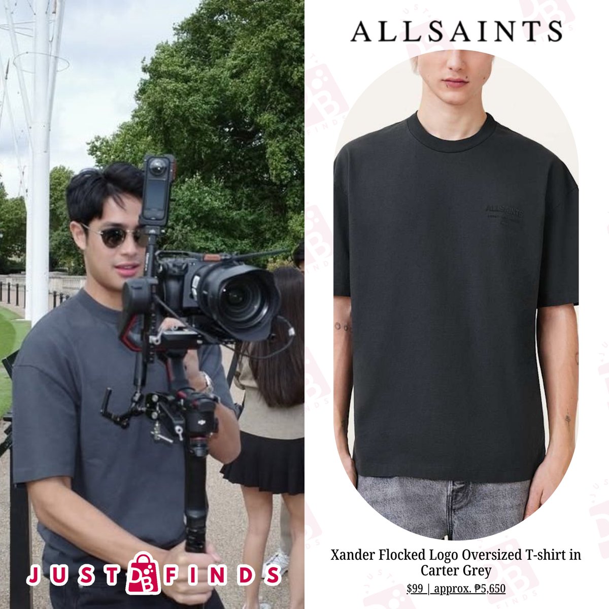 justDBfinds's tweet photo. Styled by the city🩶

#DonnyPangilinan
—ALL SAINTS Xander Flocked Logo Oversized Tshirt in Carter Grey
—OLIVER PEOPLES OP-505 Sun in Vintage grey
—ALDO Theta White Men’s Low Top

#JustDBFinds https://t.co/YI8XLtwIUo