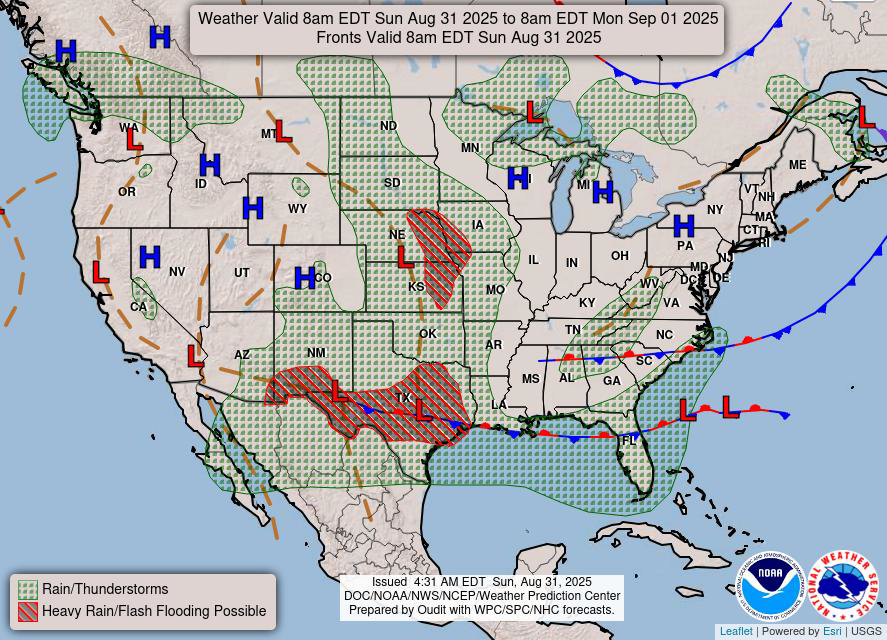 ☔️ Labor Day weekend checklist:☔️ 
🔹Be ready for rain 
🔹Flash flooding possible. Some areas already have seen 🌧️for 2 days   
🔹Ck forecasts often 
🔹#BeReady to act if situation worsens
🔹Don't 🚗 thru water on roads!
#iawx #kswx #mowx #newx <a href="/TrooperBenKHP/">Trooper Ben</a>