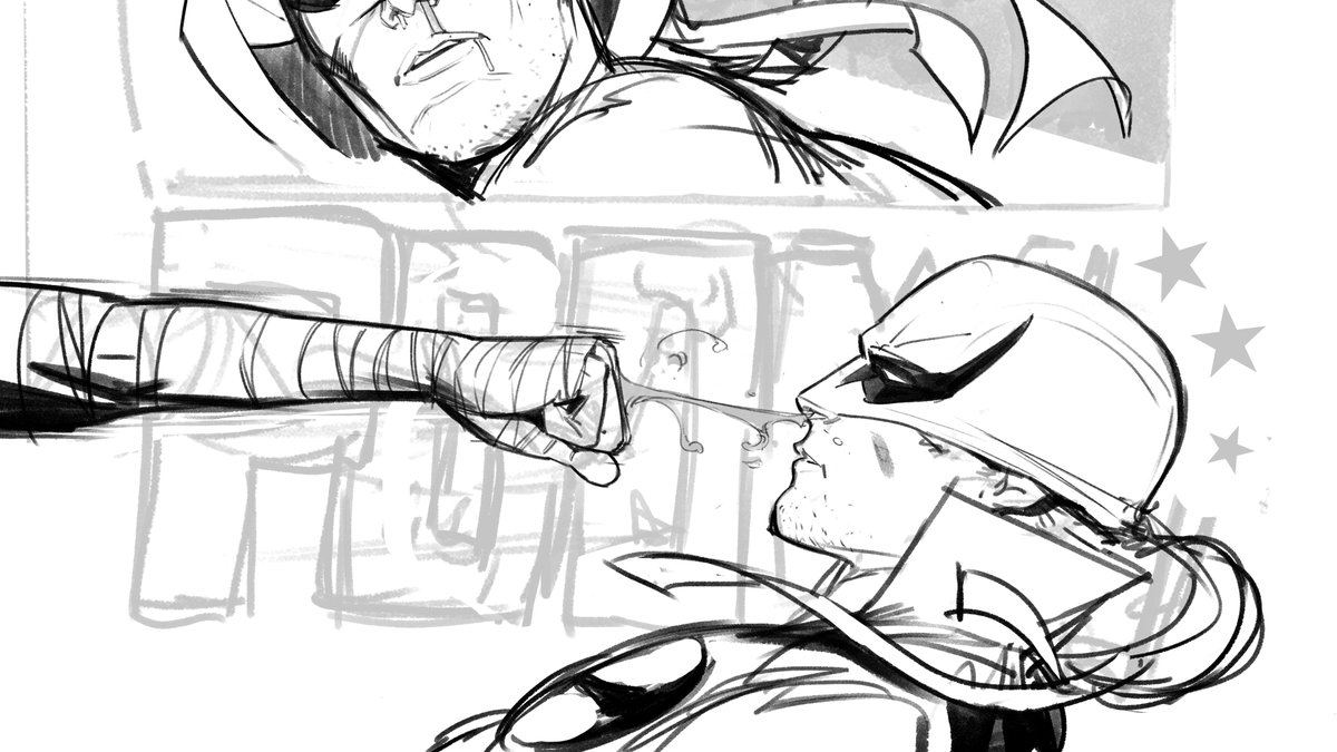 A fist hitting Iron Fist...🤜

Some pencils from my Defenders Sample pages I'm drawing!

#IronFist #Marvel #comicartist #thedefenders #comic #marvelart