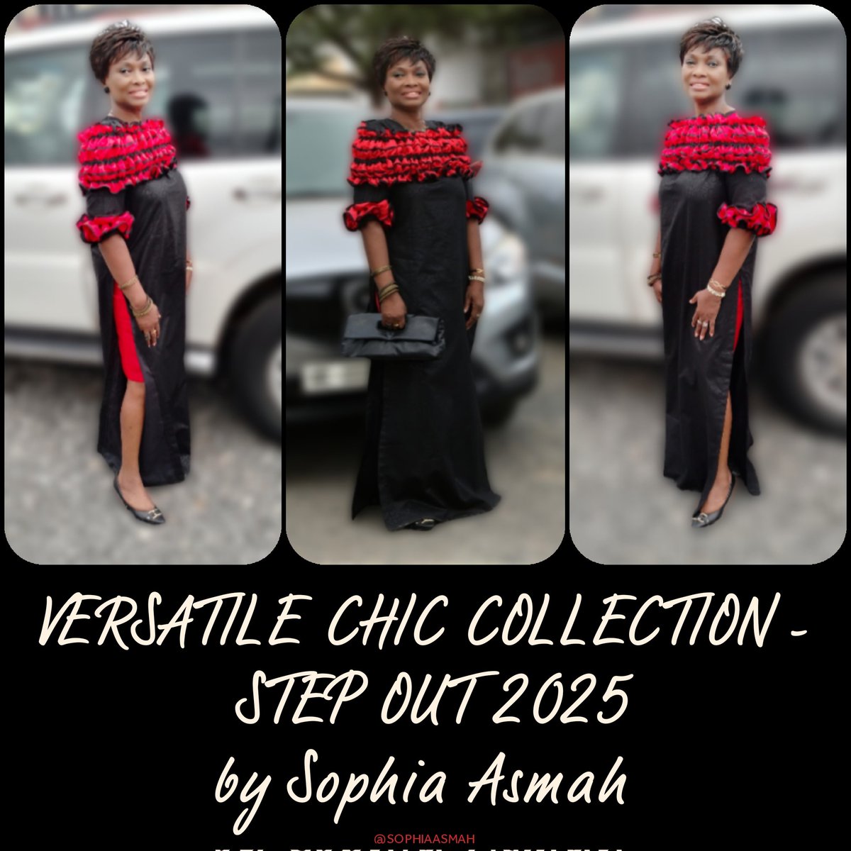 AsmahSo's tweet image. Versatile Chic Collection – Step Out 2025 by Sophia Asmah #byme
1a-Statement chic with ruffled elegance.
More styles in collection.
Design, make up, hair, style, model #byme

#VersatileChic #StepOut2025 #SophiaAsmah #Fashion #Clothes #style #designer #fashiondesigner #expression