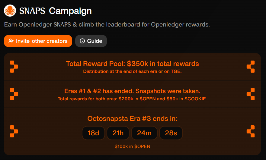 JOSEon.sol (@joseonsol) on Twitter photo As every day, we're still active and contributing our content to keep adding snaps to the latest <a href="/OpenledgerHQ/">Openledger</a> and <a href="/cookiedotfun/">Cookie DAO 🍪</a> campaign.
There are only 18 days left until the end of the 3rd era of Octosnapsta, and although very slowly, we're still accumulating snaps.
Come As every day, we're still active and contributing our content to keep adding snaps to the latest <a href="/OpenledgerHQ/">Openledger</a> and <a href="/cookiedotfun/">Cookie DAO 🍪</a> campaign.
There are only 18 days left until the end of the 3rd era of Octosnapsta, and although very slowly, we're still accumulating snaps.
Come