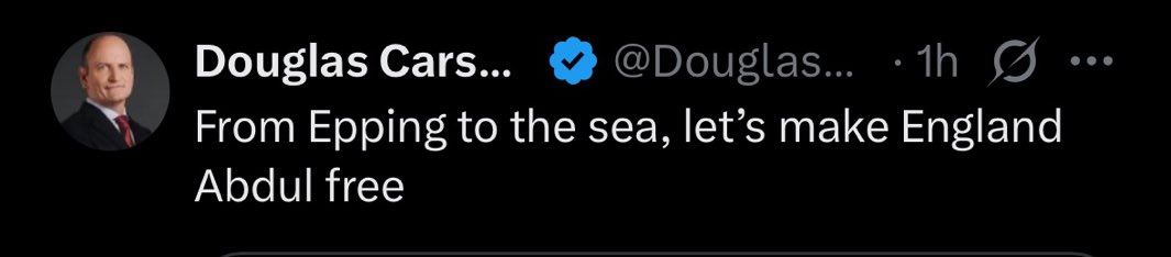 It is a serious offence under the Public Order Act 1986 to incite racial hatred through threatening, abusive, or insulting words, behaviour, or material displayed or distributed publicly

As a Former MP he should know where the line is &amp; what crosses it - this probably does
