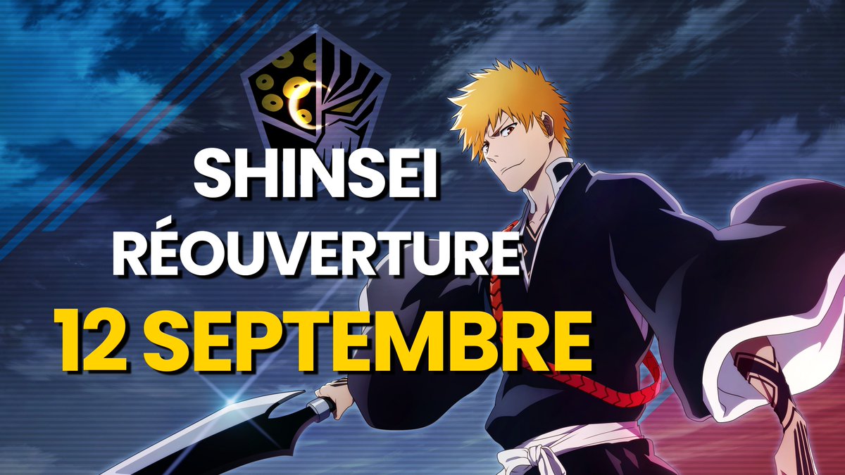 🚨 La Shinsei ré-ouvre ses portes ! 🚨

📆 Rendez-vous le 12 septembre à 20h pour la réouverture officielle !

Après une phase de maintenance bénéfique où :
- Nous avons avancé sur nos systèmes
- Réglé de nombreux bugs
- Restructuré notre organisation interne
Nous sommes enfin