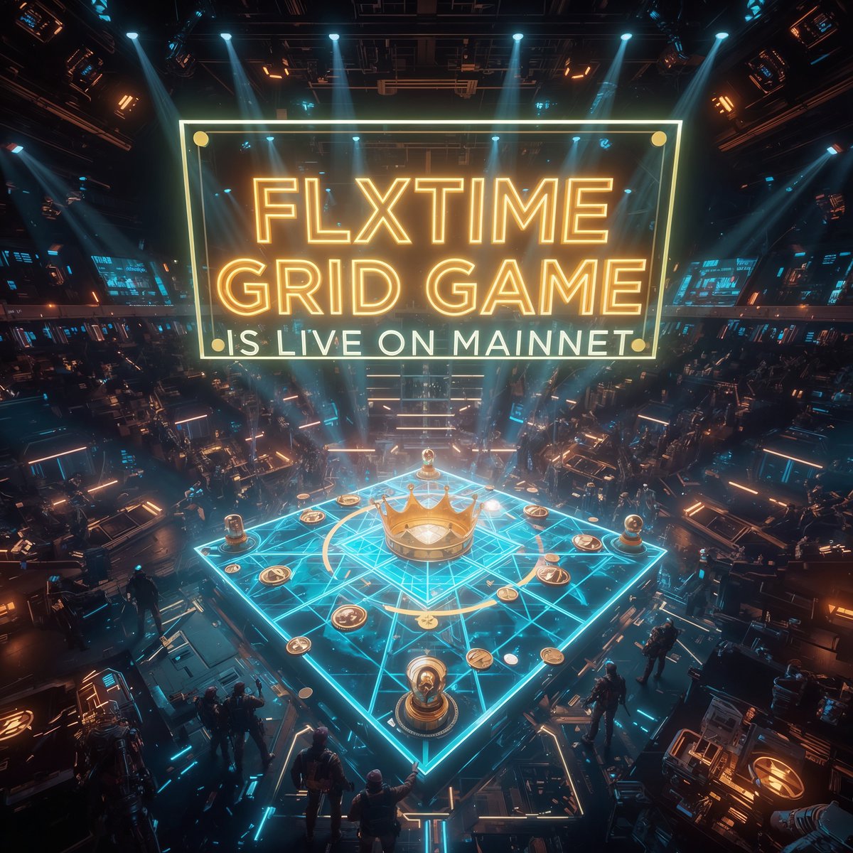 FlxTime1's tweet image. 🚀 FlxTime Grid Game is LIVE on Mainnet!
🔲 Bet $FLXT ✦ Win $FLXT ✦ Conquer the Grid
⚡ How it works:

🎯 Each square = 500 $FLXT

🏆 50% Winning squares

✨ 20 Golden Squares = 5000 $FLXT Reward

💰 Other winning squares = 500 – 1000 $FLXT Reward

🔗 Batch Mode: Play up to 10…