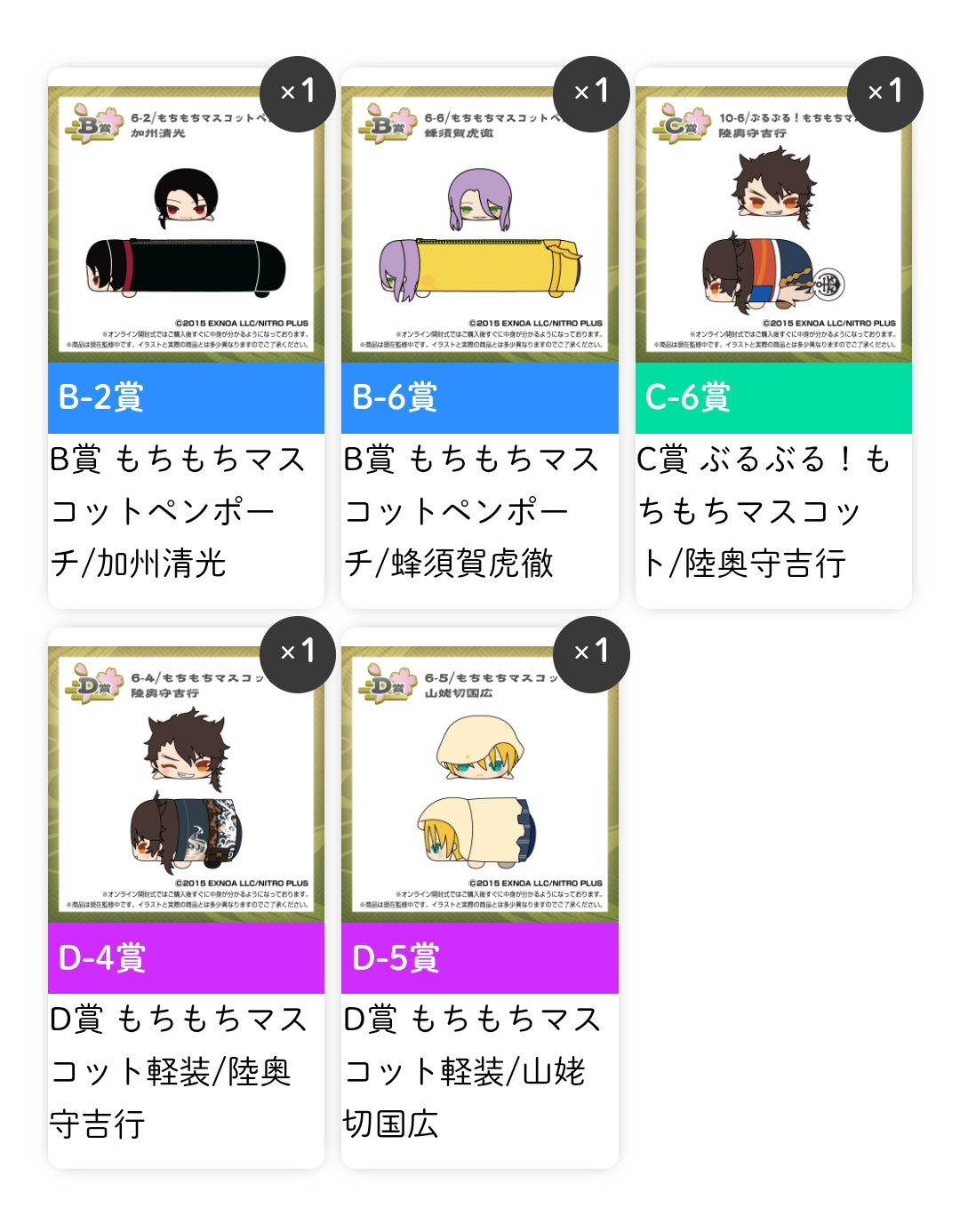 くじ王 A賞 山姥切国広 刀剣乱舞 もちマス