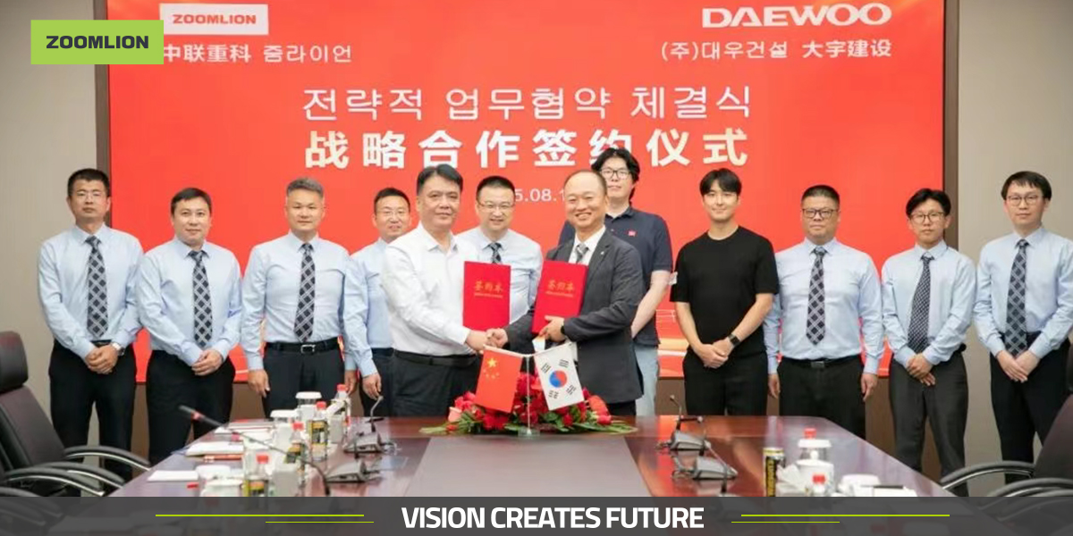 #ZOOMLIONBrand
🤝 On Aug 18 in Changsha, ZOOMLION signed a strategic cooperation deal with South Korea’s Daewoo E&amp;C. For the first time, Daewoo bulk-ordered 3 categories of equipment for major energy projects—showing strong trust in ZOOMLION. 🌍✨
#Daewoo #GlobalPartnership