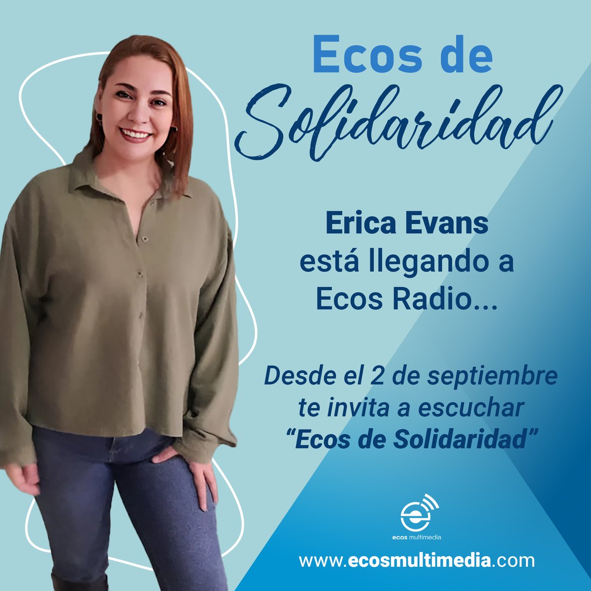 ECOS_Medios's tweet photo. @sin_algoritmos @X Empezamos septiembre con grandes estrenos en Ecos radio!
A @sin_algoritmos se nos suma "Ecos de Solidaridad", el programa de @famuch_org, conducido por Erica Evans, con toda la actualidad del Tercer Sector de la Argentina.
¡No se pueden perder esta semana! https://t.co/kHzVuqi7GU