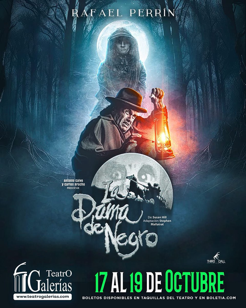 Regresa <a href="/LaDamadeNegroMX/">La Dama de Negro</a> de <a href="/perrinrafael/">Rafael Perrin</a> a #Guadalajara del 17 al 19 de Octubre en el <a href="/TeatroGalerias/">Teatro Galerías</a> 

Accesos en <a href="/boletia/">Boletia</a>