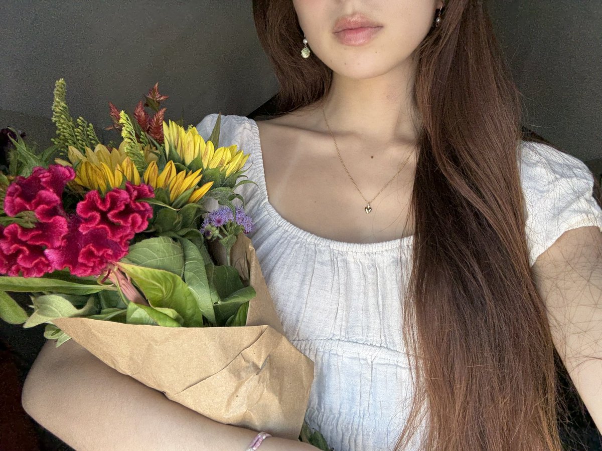 Boyfriend came home from work with farmers market flowers :)