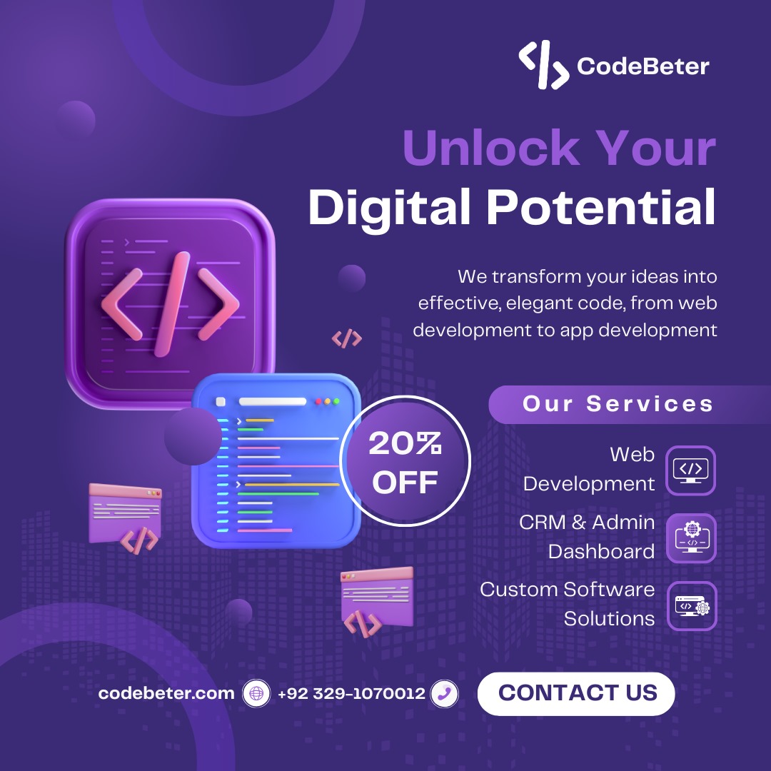 CodeBeter's tweet image. #codebeter #programming #softwarehouse #software #codinglife #job #services #website #webdevelopmentcompany #webdev