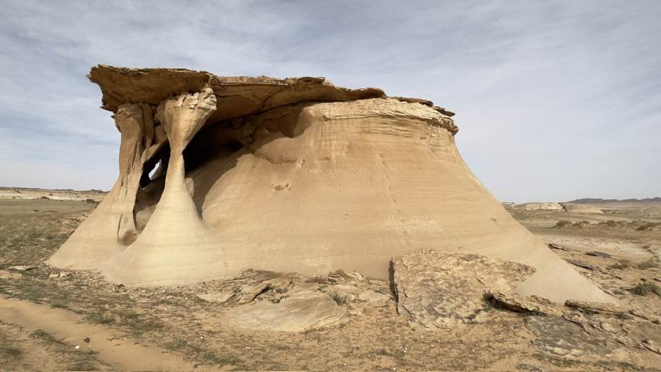 A rock formation in Tayma of #Tabuk region…🇸🇦😍