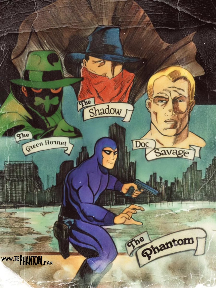 thephantom_fan's tweet image. 💥 The Phantom, Green Hornet, The Shadow &amp;amp; Doc Savage by @sergiosarts #thephantom #greenhornet #theshadow #docsavage #comicbook #pulp #pulphero