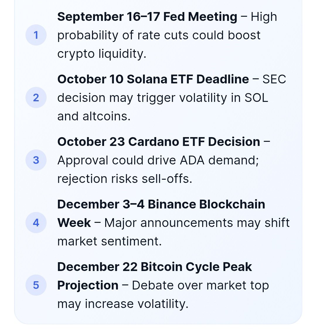 Upcoming important dates ✅