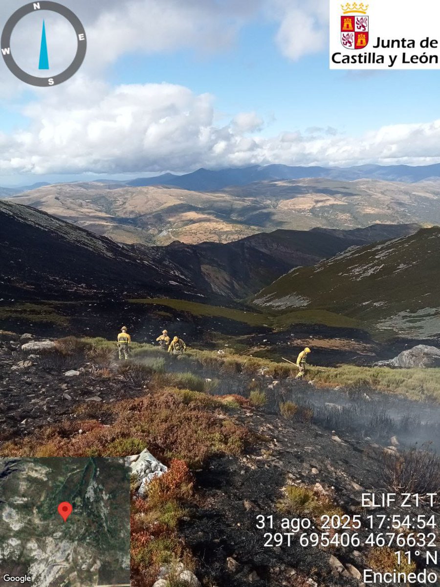 Pasa el momento de máxima tensión y peligro pero no el trabajo con la eliminación de puntos calientes y reactivaciones #IFPorto en Valle de los Tejos y Sta. Eulalia #INFOCAL