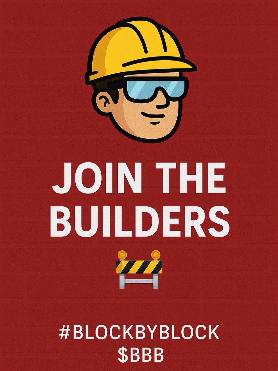 _dyru's tweet image. Bear market?  
We don’t care. We BUILD. 🧱🚧  

BlockbyBlock ($BBB)  
The only token with a helmet 👷  

Join Telegram or stay outside the chantier.  
#BBB #Solana #MemeCoin #Builders