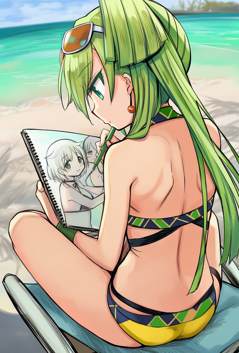 これ、一枚のフォトにみんなを入れたらこうなるかなって描いてみたんだヨネ
よかったらアゲル、
いらなかったら捨てていいカラ 