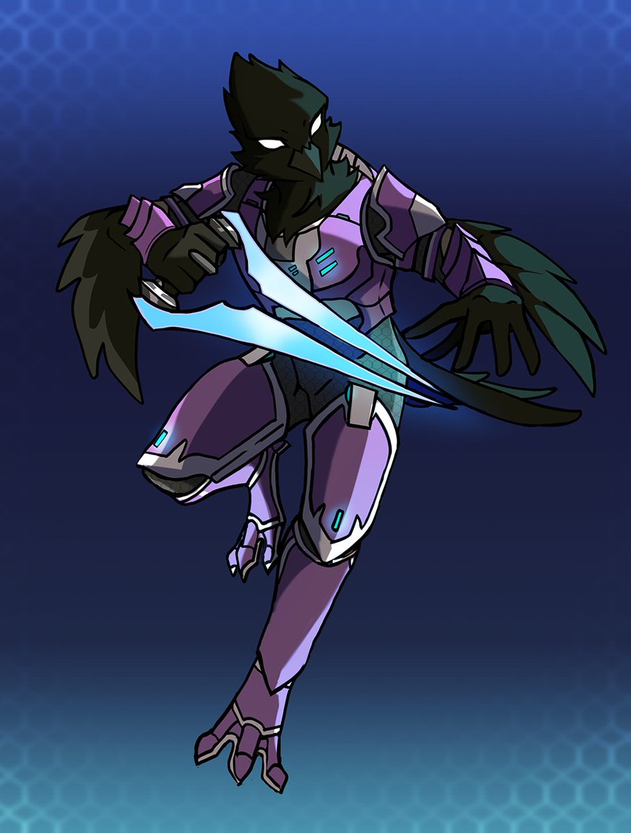 Sketch commission of Krando (@ KrandoXY) wearing a Sangheili armor.

The armor from that indie franchise that got a collab with Helldiver