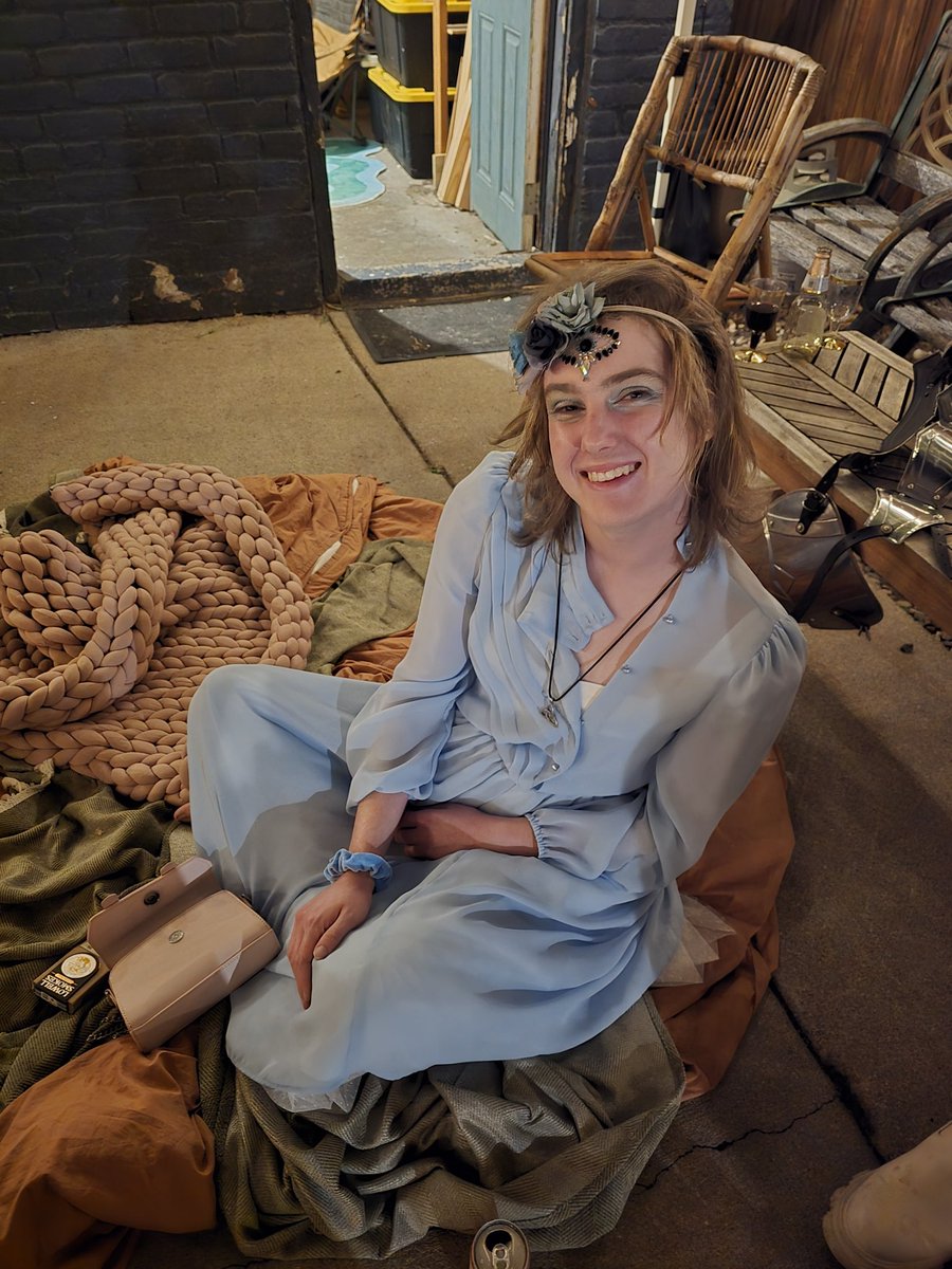Lovelaceladybug's tweet photo. A friend foolishly invited fae into their home, fortunately it only took a couple of cases of malt liquor and definitely did not replace anyone's child with a changeling 🩵 https://t.co/CrC2UUeMif