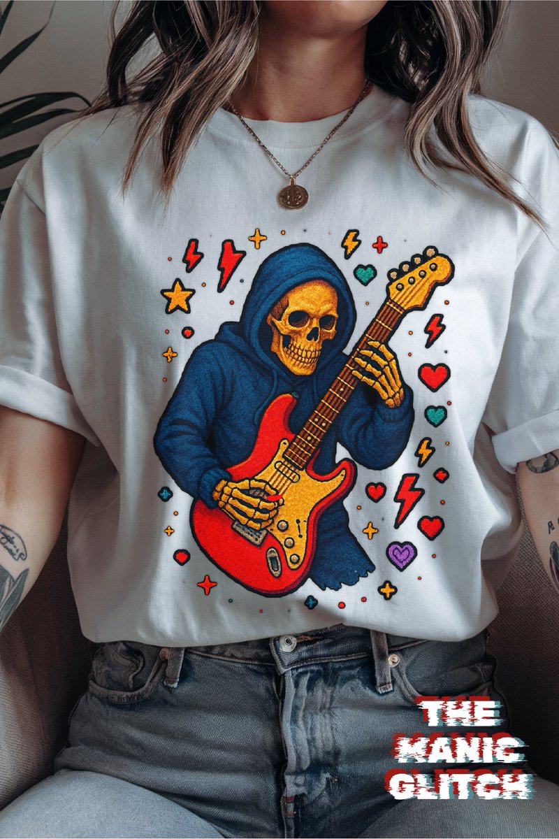 themanicglitch's tweet image. 🎸 Gothic Pixel Art Skeleton Guitar Design | T-shirt, Hoodie, Sweatshirt, Long Sleeve S-3XL
👉 themanicglitch.etsy.com/listing/436156…
⚡ Code MANICTWT35
#GothicStreetwear #PixelArt #SkeletonDesign #ModaGotica