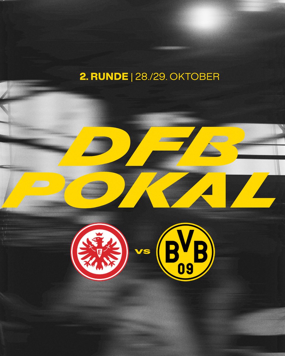 Die Leistung von heute brauchen wir auch Ende Oktober: Die zweite Runde des DFB-Pokals wurde soeben ausgelost. Wir treffen auswärts auf Eintracht Frankfurt. 🏆 #DFBPokal