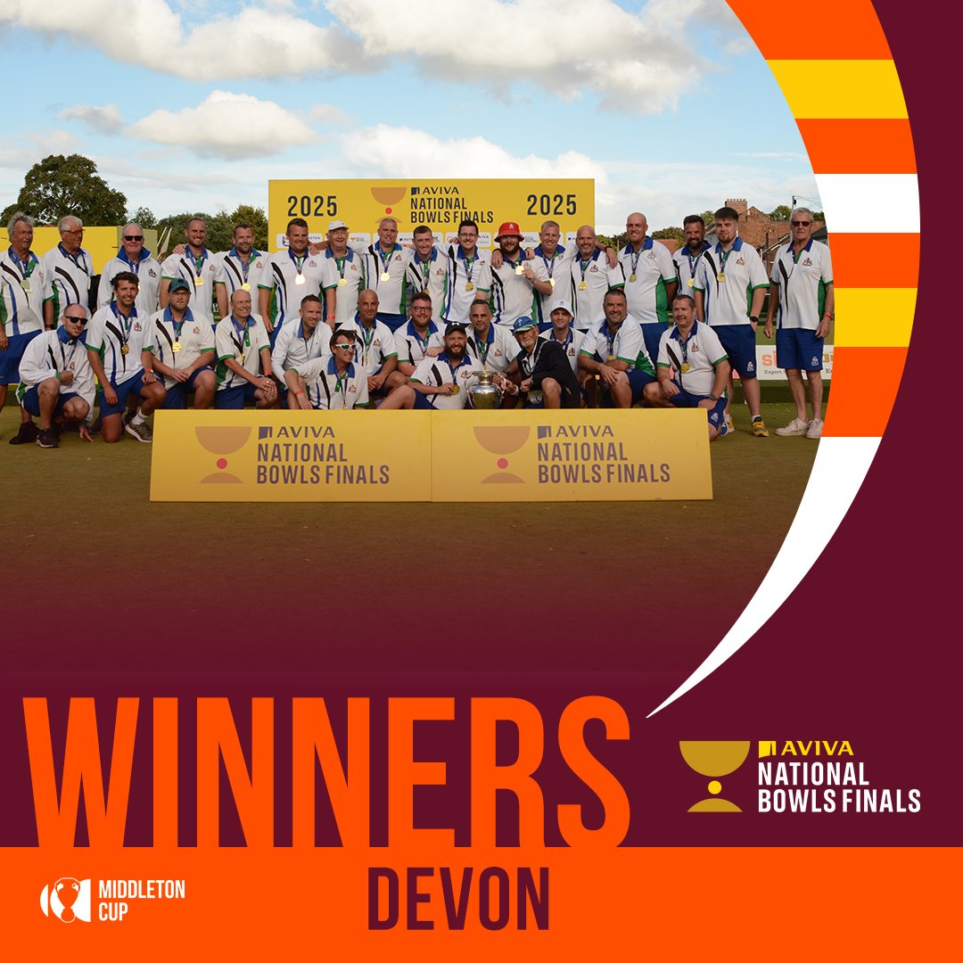 BowlsEngland's tweet photo. ๐ YOUR MIDDLETON CUP CHAMPIONS ๐
Congratulations Devon ๐
#ANBF https://t.co/Evm2wLB2lC